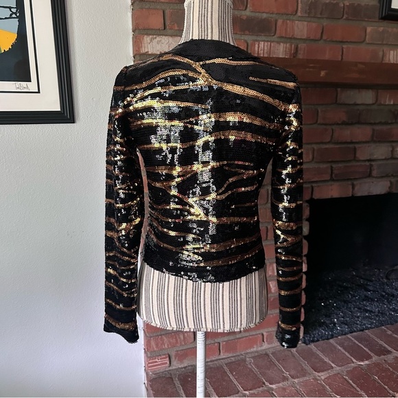 Lover + Friends Excusez Moi Sequin Jacket in Wildcat Sz XS - Picture 9 of 12